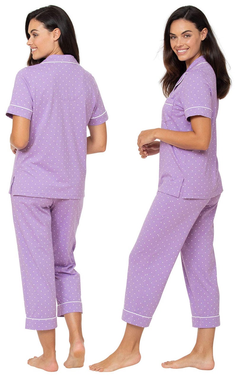 PajamaGram Pajamas Set Women - Pajamas Women, Purple, MD - Image 2